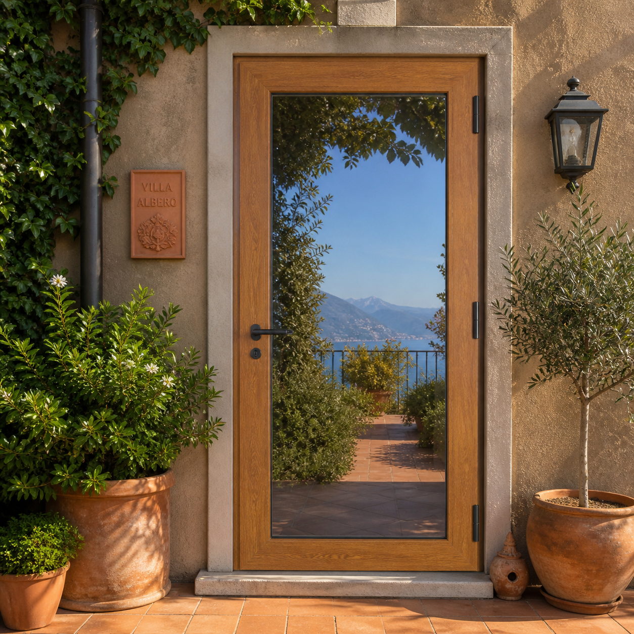 Infissi in alluminio design moderno per abitazioni contemporanee